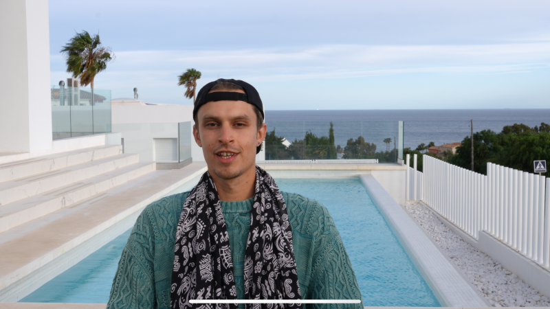 Vlad sharing his yoga teacher training journey