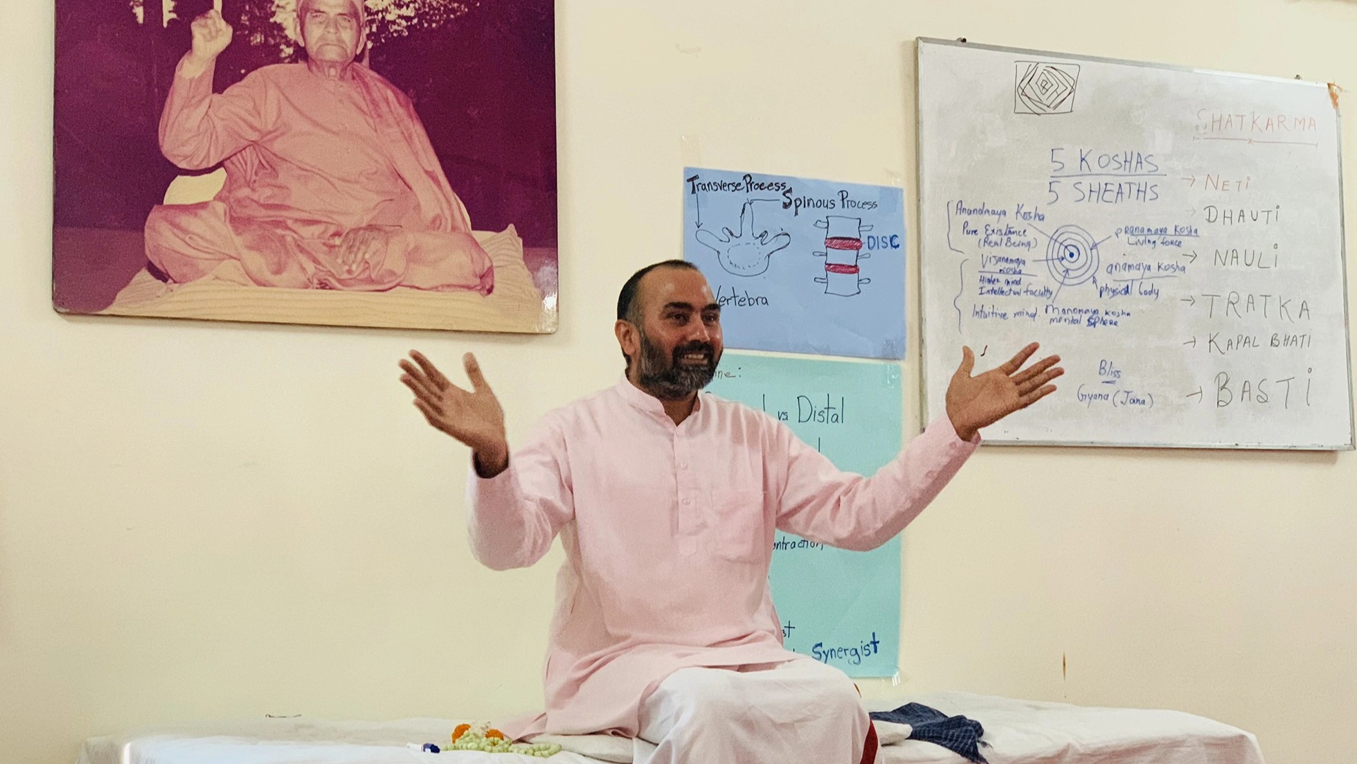 Yoga philosophy class during online yoga teacher training